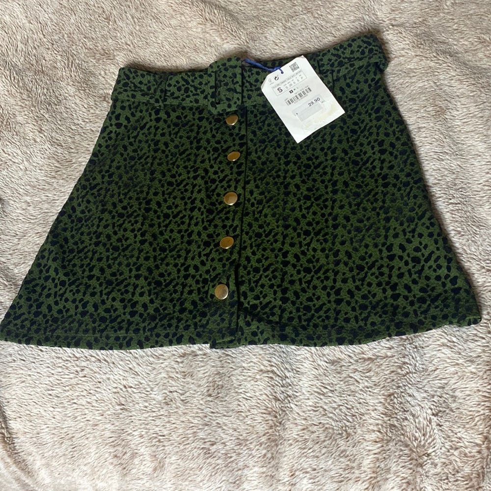 Zara leopard print skirt with belt